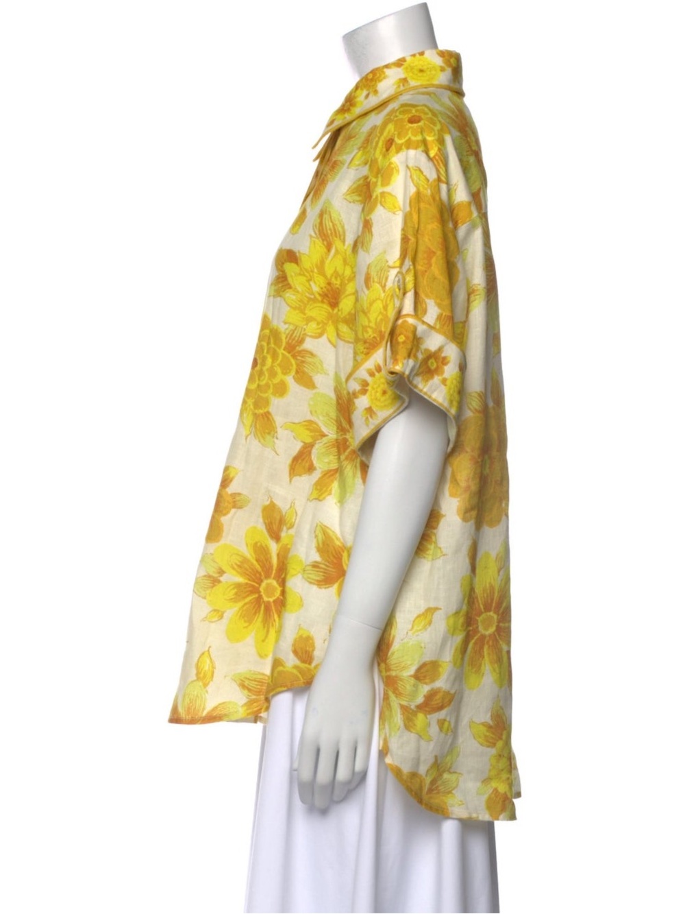 ALÉMAIS
Linen Floral Print Button-Up Top - Picture 2 of 6